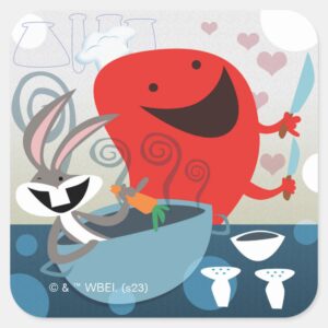 BUGS BUNNY™ Gossamer Whimsical Meal Prep Square Sticker
