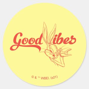 BUGS BUNNY™ Good Vibes Classic Round Sticker