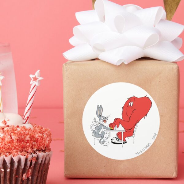 BUGS_BUNNY™_and_Gossamer_Classic_Round_Sticker_6 BUGS BUNNY™ And Gossamer Classic Round Sticker