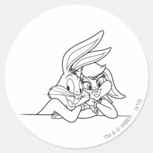 BUGS BUNNY™ And Lola Bunny 3 Classic Round Sticker