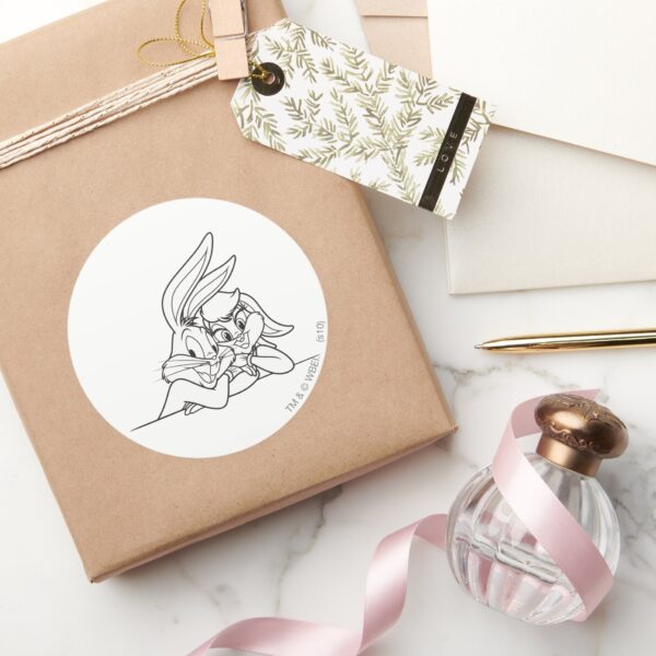 BUGS_BUNNY™_and_Lola_Bunny_3_Classic_Round_Sticker_5 BUGS BUNNY™ And Lola Bunny 3 Classic Round Sticker