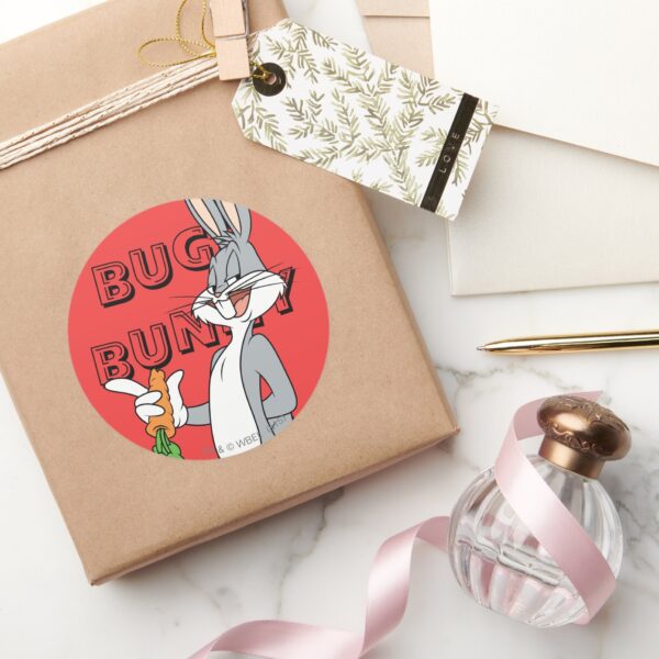 BUGS_BUNNY™_with_Carrot_Classic_Round_Sticker_5 BUGS BUNNY™ With Carrot Classic Round Sticker