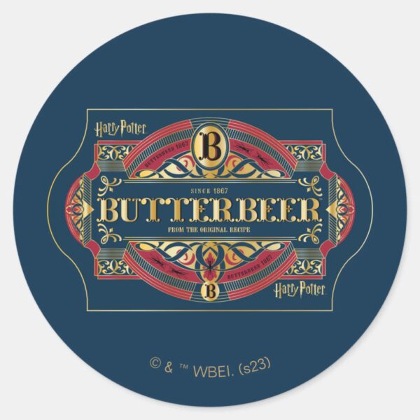 BUTTERBEER™_Horizontal_Logo_Classic_Round_Sticker_1 BUTTERBEER™ Horizontal Logo Classic Round Sticker