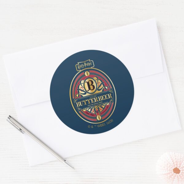 BUTTERBEER™_Vertical_Logo_Classic_Round_Sticker_3 BUTTERBEER™ Vertical Logo Classic Round Sticker