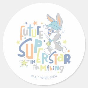 Baby_BUGS_BUNNY™_Future_Superstar_In_Training_Classic_Round_Sticker_1 Baby BUGS BUNNY™ Future Superstar In Training Classic Round Sticker