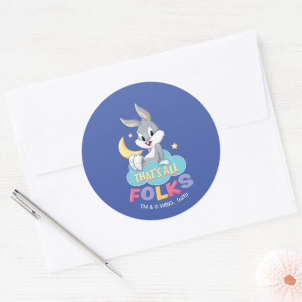 Baby_BUGS_BUNNY™___That's_All_Folks_Classic_Round_Sticker_3 Baby BUGS BUNNY™ Thats All Folks Classic Round Sticker