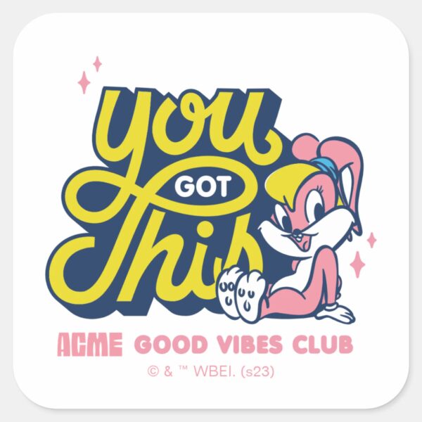 Baby_Lola_Bunny_-_You_Got_This_Square_Sticker_1 Baby Lola Bunny You Got This Square Sticker