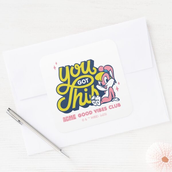 Baby_Lola_Bunny_-_You_Got_This_Square_Sticker_3 Baby Lola Bunny You Got This Square Sticker