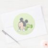 Baby_Mickey_Mouse_in_Green_Pajamas_Classic_Round_Sticker_3 Baby Mickey Mouse In Green Pajamas Classic Round Sticker