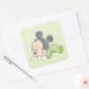 Baby_Mickey_Mouse_in_Green_Pajamas_Square_Sticker_3 Baby Mickey Mouse In Green Pajamas Square Sticker
