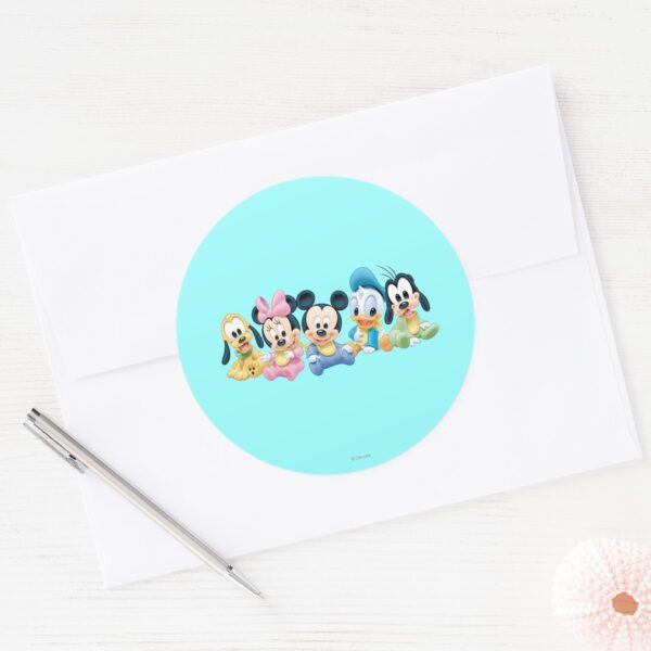 Baby_Mickey_&_Friends_Classic_Round_Sticker_3 Baby Mickey Friends Classic Round Sticker