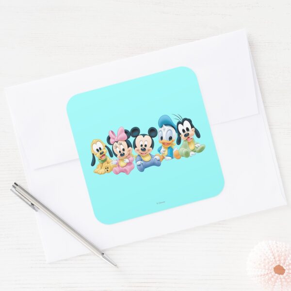 Baby_Mickey_&_Friends_Square_Sticker_3 Baby Mickey Friends Square Sticker