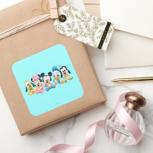 Baby_Mickey_&_Friends_Square_Sticker_5 Baby Mickey Friends Square Sticker