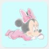 Baby_Minnie_Mouse___Pink_Pajamas_Square_Sticker_1 Baby Minnie Mouse Pink Pajamas Square Sticker