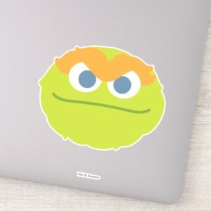 Baby Oscar The Grouch Big Face Sticker
