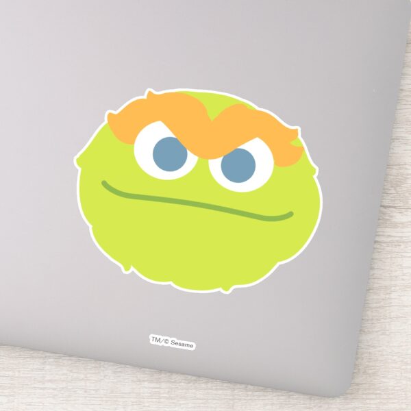 Baby Oscar The Grouch Big Face Sticker