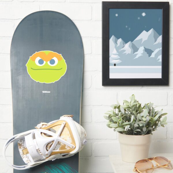 Baby Oscar The Grouch Big Face Sticker