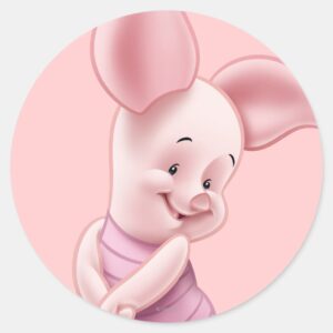 Baby Piglet Classic Round Sticker