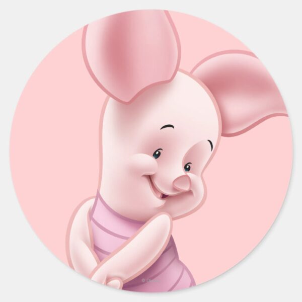 Baby_Piglet_Classic_Round_Sticker_1 Baby Piglet Classic Round Sticker