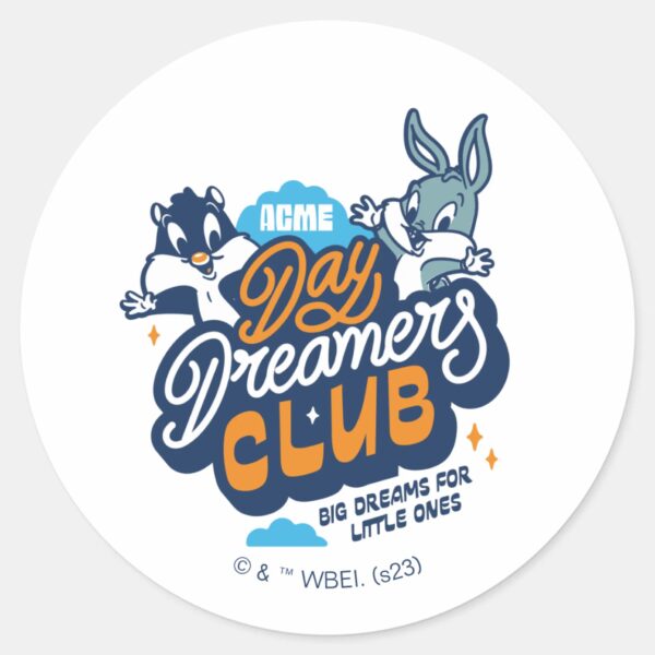 Baby_SYLVESTER™_&_BUGS_BUNNY™_Day_Dreamers_Club_Classic_Round_Sticker_1 Baby SYLVESTER™ BUGS BUNNY™ Day Dreamers Club Classic Round Sticker