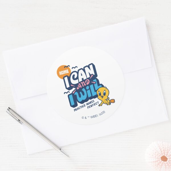 Baby_TWEETY™_-_I_Can_And_I_Will_Classic_Round_Sticker_3 Baby TWEETY™ I Can And I Will Classic Round Sticker