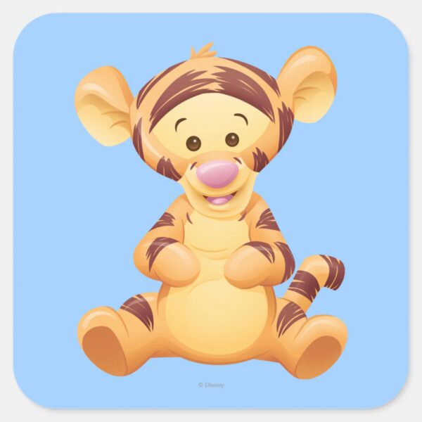 Baby_Tigger_Square_Sticker_1 Baby Tigger Square Sticker