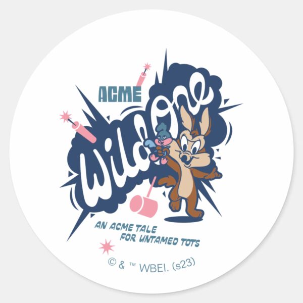 Baby_WILE_E._COYOTE™_-_Wild_One_Classic_Round_Sticker_1 Baby WILE E. COYOTE™ Wild One Classic Round Sticker