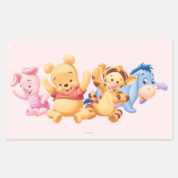 Baby_Winnie_the_Pooh_&_Friends_Rectangular_Sticker_1 Baby Winnie The Pooh Friends Rectangular Sticker