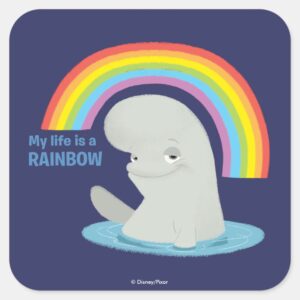 Bailey My Life Is A Rainbow Square Sticker