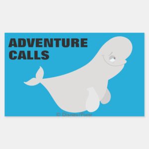 Bailey The Beluga Whale Rectangular Sticker