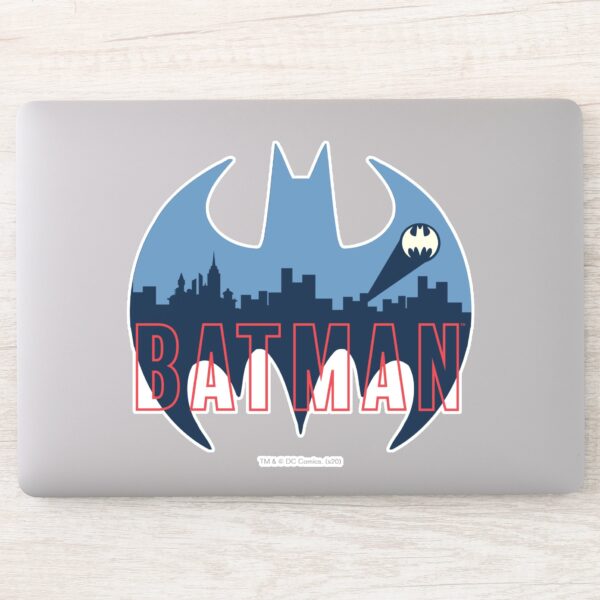 Bat_Logo_With_Gotham_&_Bat_Signal_Sticker_8 Bat Logo With Gotham Bat Signal Sticker