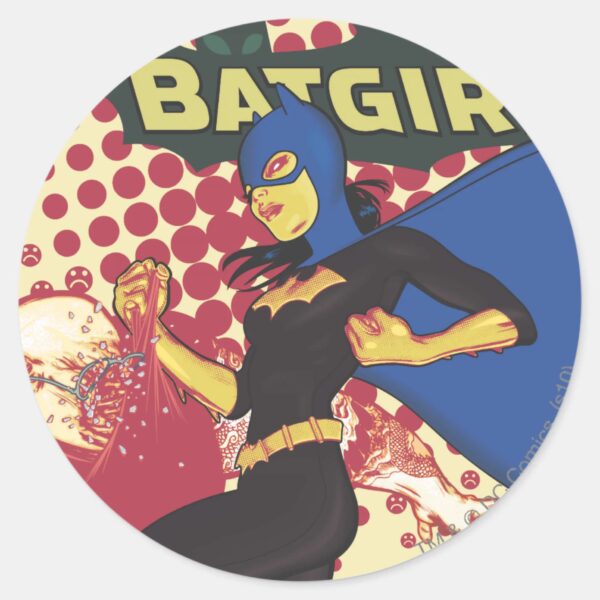 Batgirl_Classic_Round_Sticker_1 Batgirl Classic Round Sticker