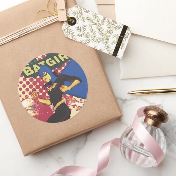 Batgirl_Classic_Round_Sticker_5 Batgirl Classic Round Sticker