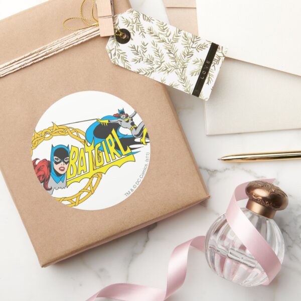 Batgirl_Display_Classic_Round_Sticker_5 Batgirl Display Classic Round Sticker