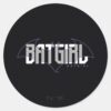 Batgirl_Hi-Tech_Name_Graphic_Classic_Round_Sticker_1 Batgirl Hi Tech Name Graphic Classic Round Sticker