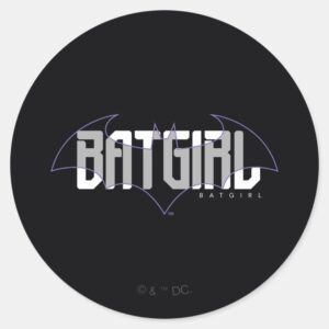Batgirl Hi Tech Name Graphic Classic Round Sticker