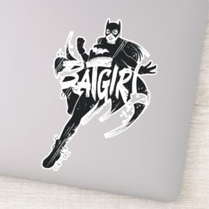 Batgirl Ink Brush Name Sticker