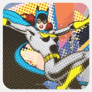 Batgirl Mid Air Square Sticker