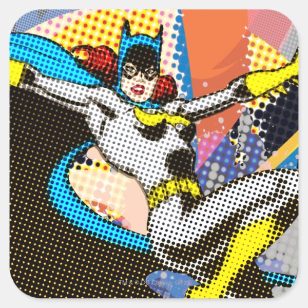 Batgirl_Mid-Air_Square_Sticker_1 Batgirl Mid Air Square Sticker