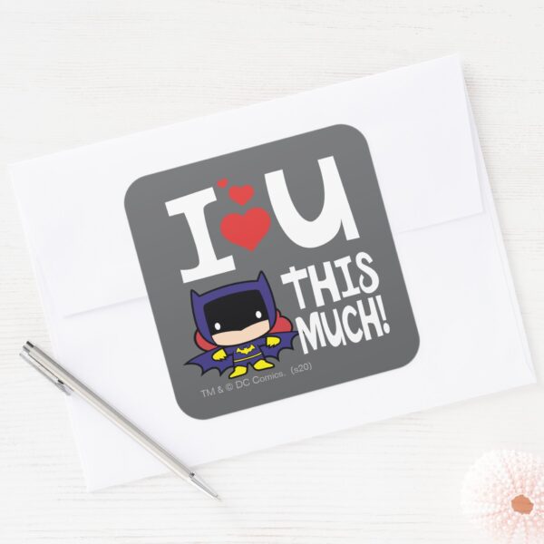 Batgirl_Mother's_Day___I_Love_U_This_Much!_Square_Sticker_3 Batgirl Mothers Day I Love U This Much Square Sticker