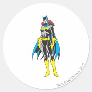 Batgirl Stands Classic Round Sticker