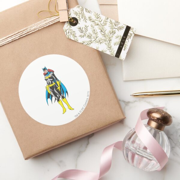 Batgirl_Stands_Classic_Round_Sticker_5 Batgirl Stands Classic Round Sticker