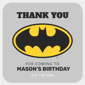 Batman_-_Gotham_City_Thank_You_Square_Sticker_1 Batman Gotham City Thank You Square Sticker