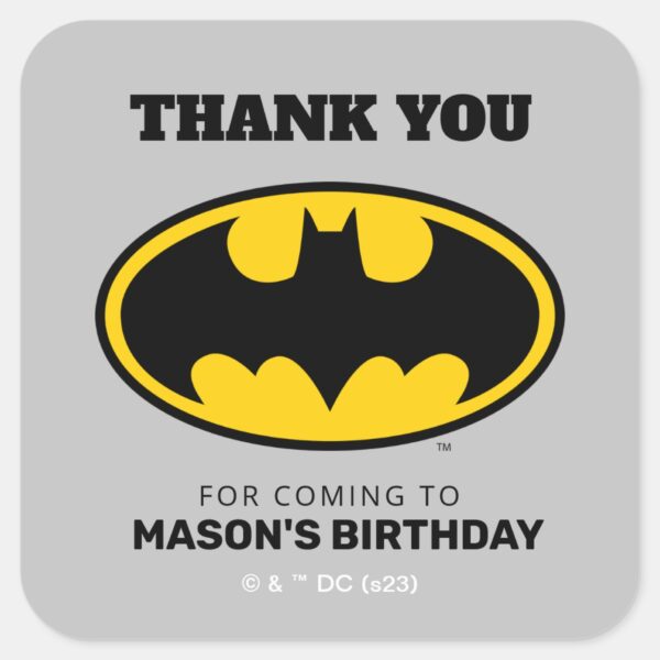 Batman_-_Gotham_City_Thank_You_Square_Sticker_1 Batman Gotham City Thank You Square Sticker