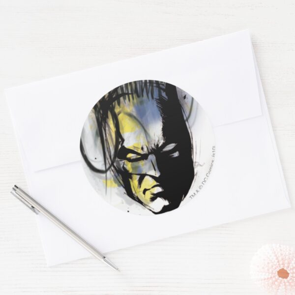 Batman_Airbrush_Portrait_Classic_Round_Sticker_3 Batman Airbrush Portrait Classic Round Sticker