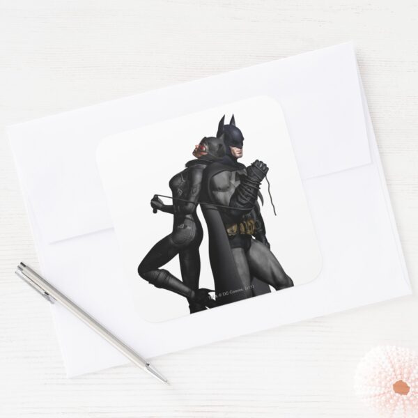Batman_Arkham_City___Batman_and_Catwoman_Square_Sticker_3 Batman Arkham City Batman And Catwoman Square Sticker