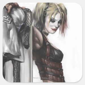 Batman_Arkham_City___Harley_Quinn_Illustration_Square_Sticker_1 Batman Arkham City Harley Quinn Illustration Square Sticker
