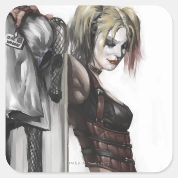 Batman_Arkham_City___Harley_Quinn_Illustration_Square_Sticker_1 Batman Arkham City Harley Quinn Illustration Square Sticker