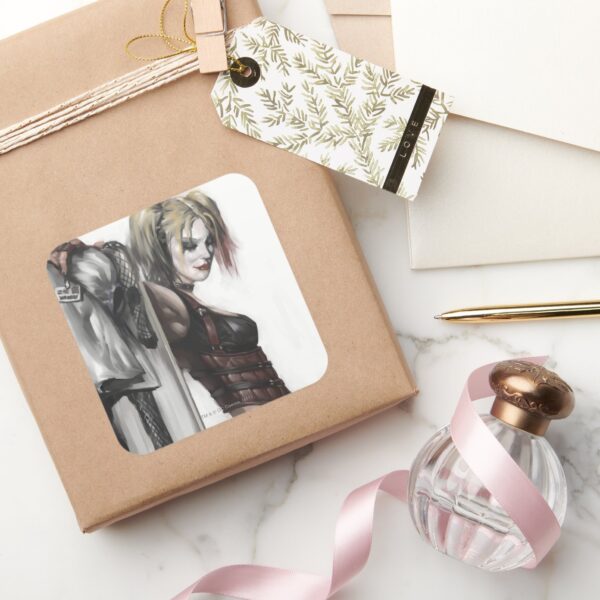 Batman_Arkham_City___Harley_Quinn_Illustration_Square_Sticker_5 Batman Arkham City Harley Quinn Illustration Square Sticker
