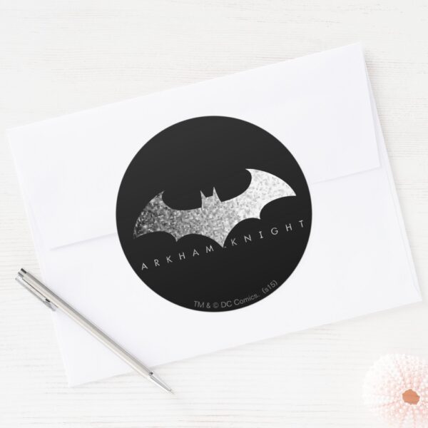 Batman_Arkham_Knight_Pixel_Logo_Classic_Round_Sticker_3 Batman Arkham Knight Pixel Logo Classic Round Sticker
